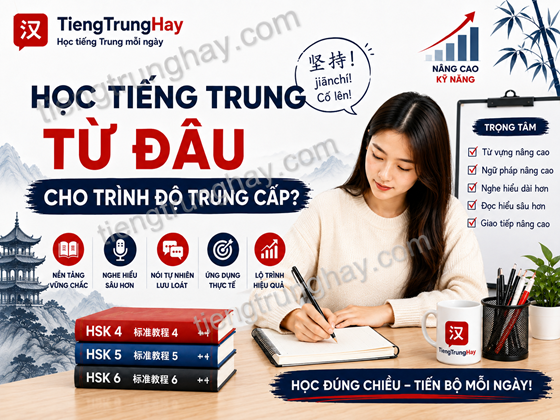 Học tiếng Trung từ đâu cho trình độ trung cấp?