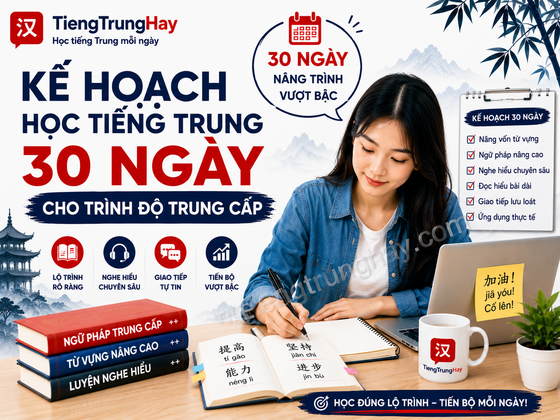 Kế hoạch học tiếng Trung 30 ngày cho trình độ trung cấp
